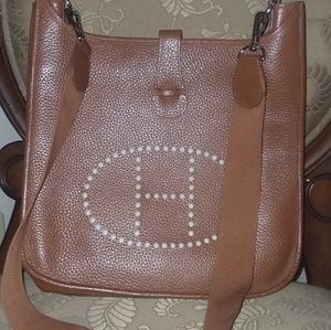 Brown leather purse